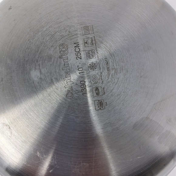 Calphalon 1390 10" Stainless Steel Frying Pan Skillet Induction Safe Silver - Picture 7 of 9